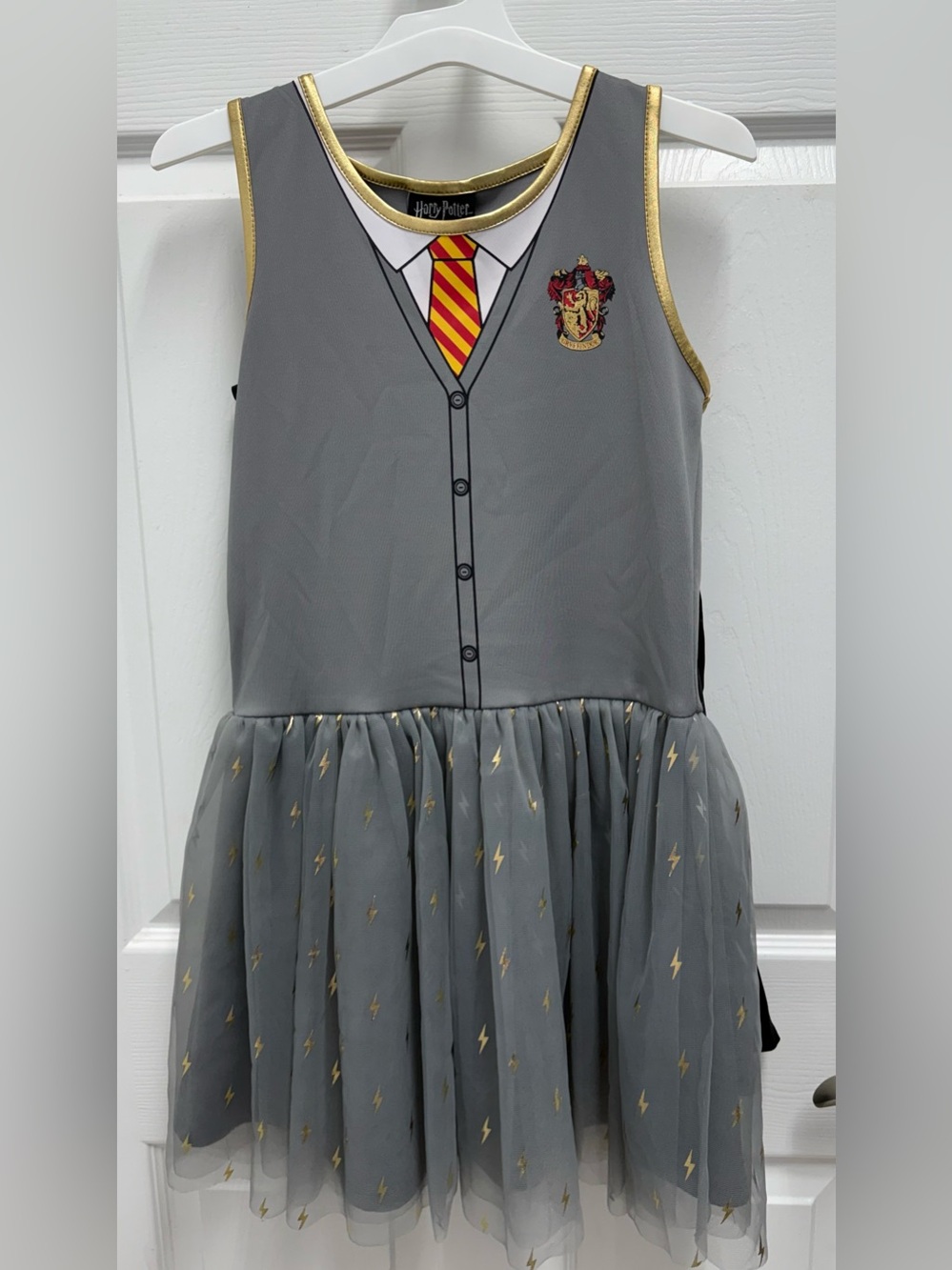 Harry Potter Gryffindor Costume Dress Cape Girls L 10/12 Jerry Leigh NWOT